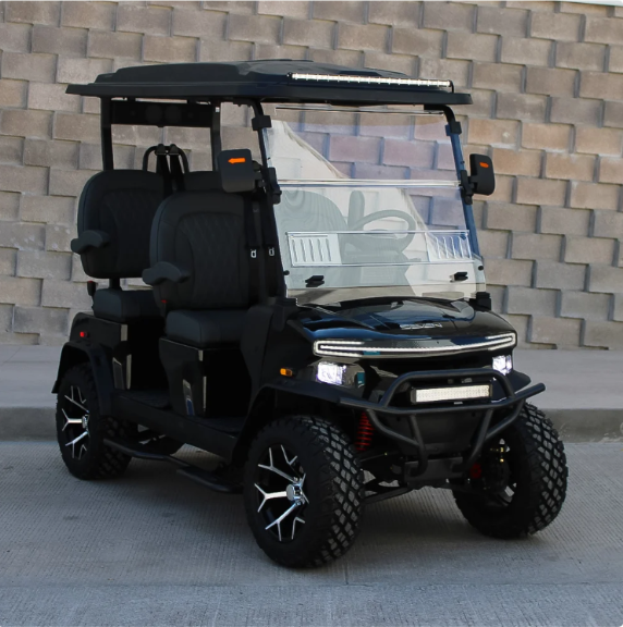 Carrito eléctrico SD4 negro de 4 plazas
